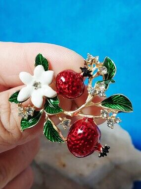 Pomegranate brooch